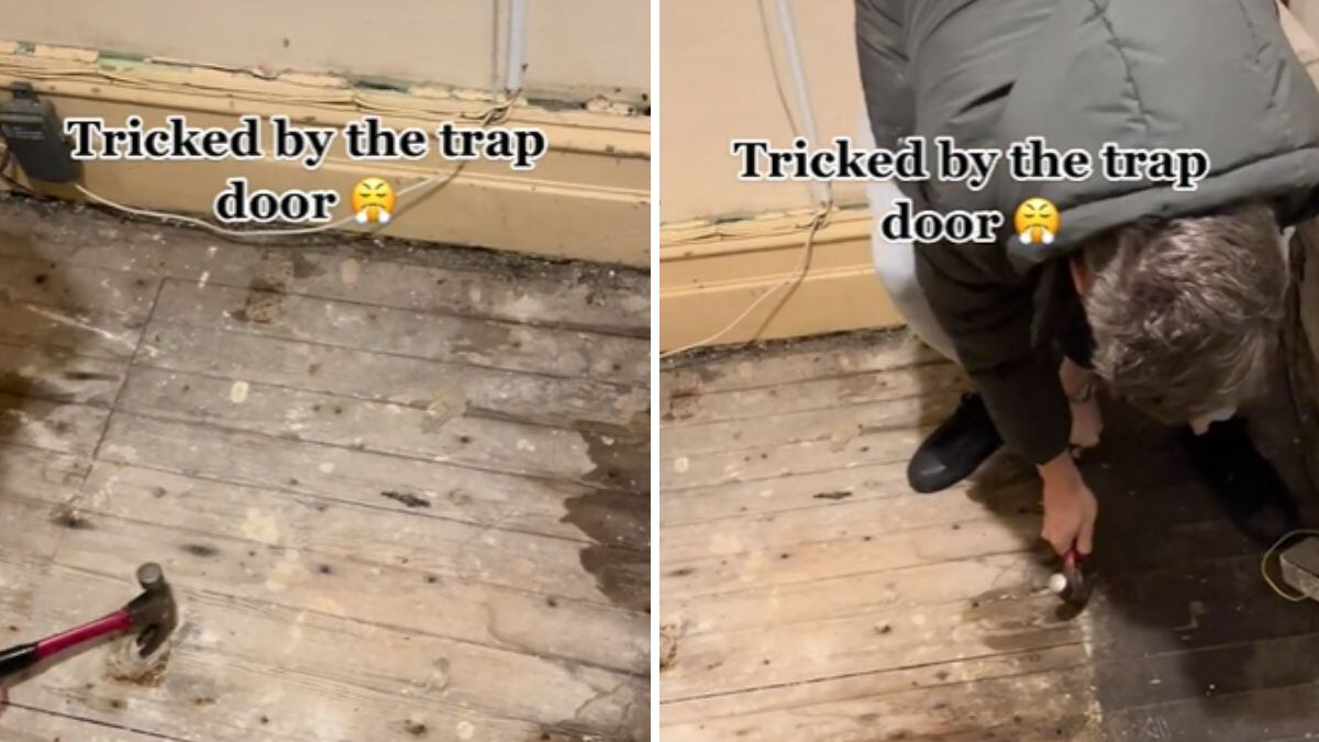 Casal encontra ‘porta secreta’ em casa nova e viraliza