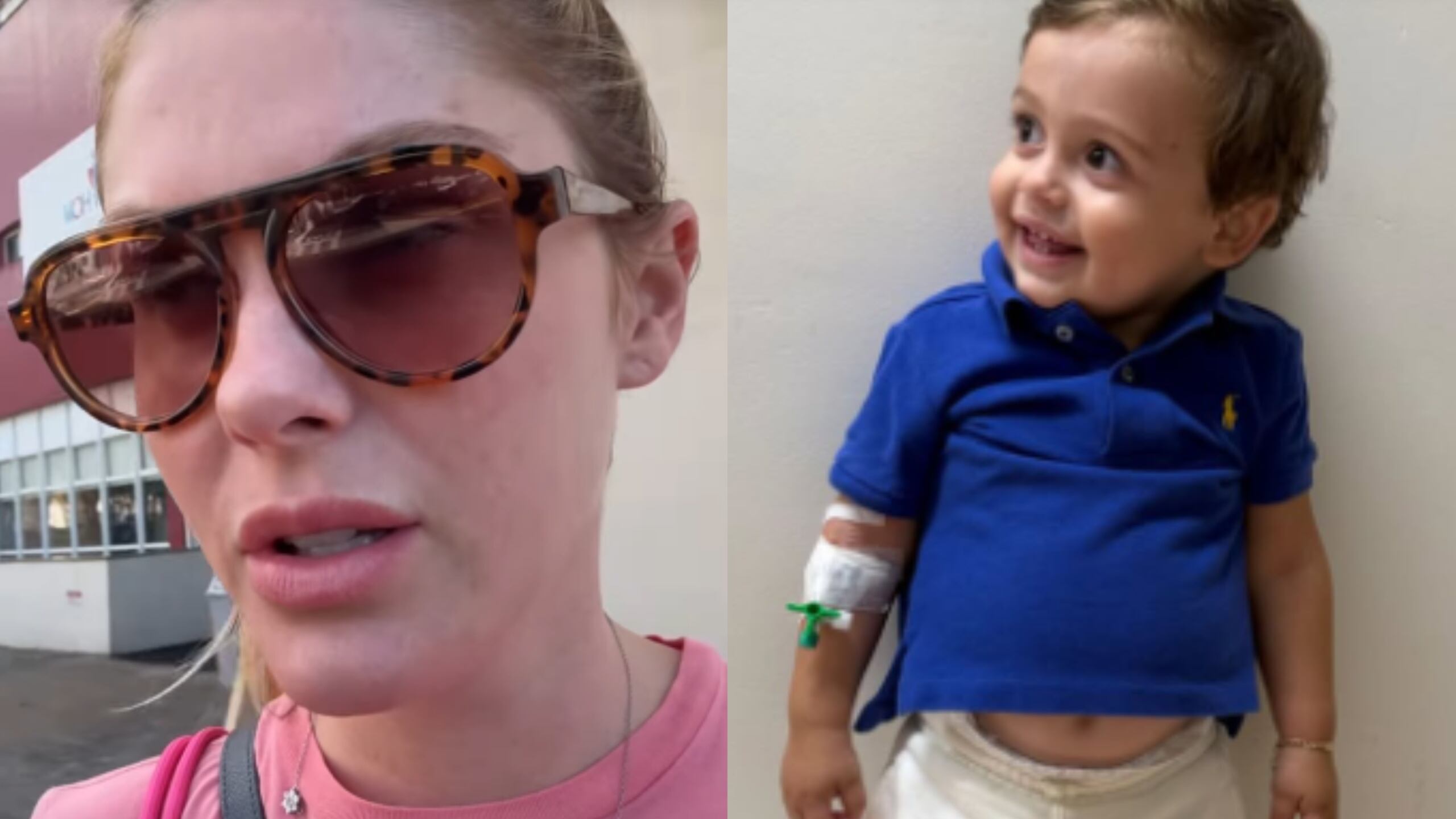 Bárbara Evans e filho