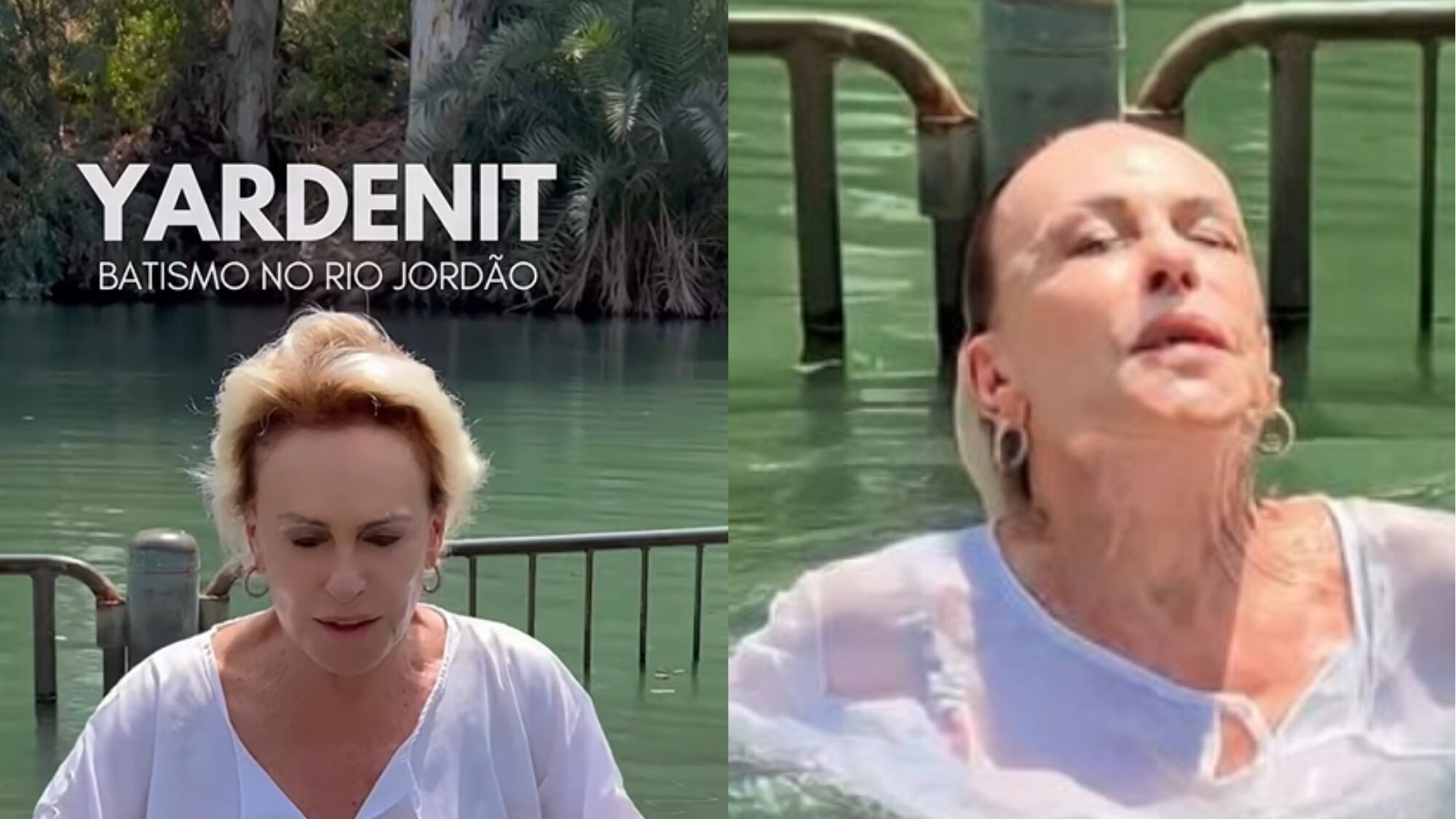 Ana Maria Braga é batizada no Rio Jordão, em Israel
Imagens: @anamariabragaoficial