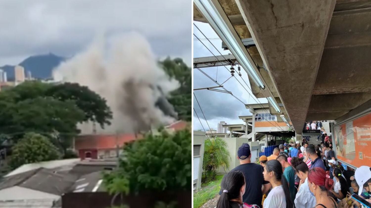 Passageiros tiveram de ser retirados de trem