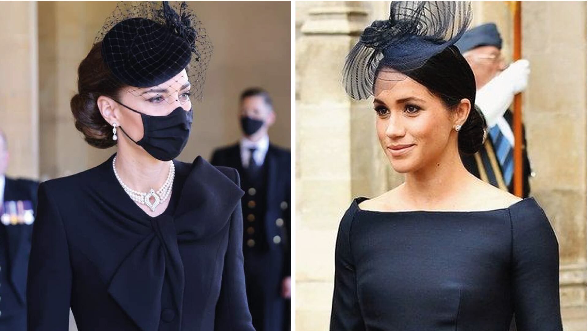 Assim como a filha da Rainha, as demais mulheres devem seguir essa regra e é provável que a duquesa Meghan use um véu de luto ao lado dos membros femininos da família.