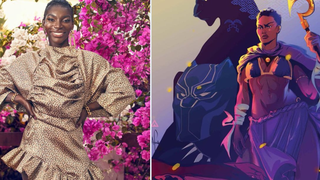 Aneka apareceu pela primeira vez nos quadrinhos em 2009 e está ligada às Dora Milaje, que são um exército muito poderoso formado pelas maiores guerreiras do Reino de Wakanda.