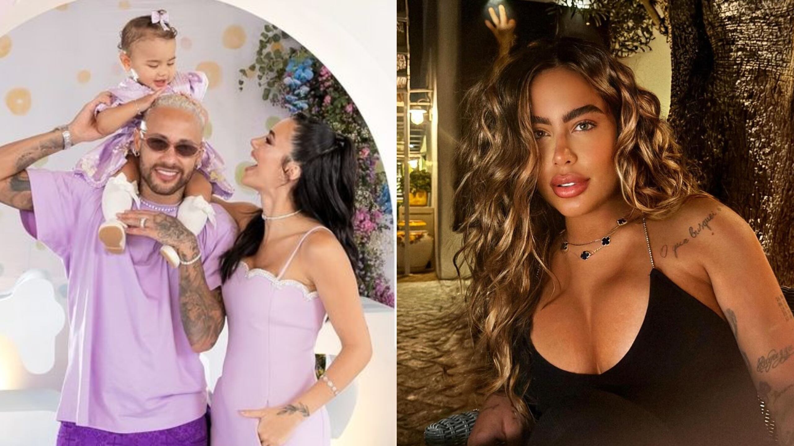 Neymar, Bruna Biancardi e Mavie / Rafaella Santos