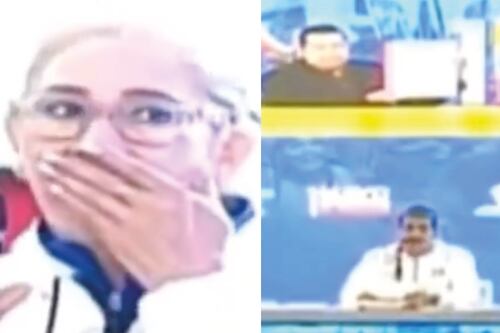 A prótese dentária da esposa de Nicolás Maduro caiu durante um discurso ao vivo