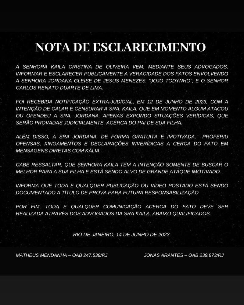 Jojo Todynho se envolve em briga com ex do atual namorado e diz que não quer filha dele em sua casa