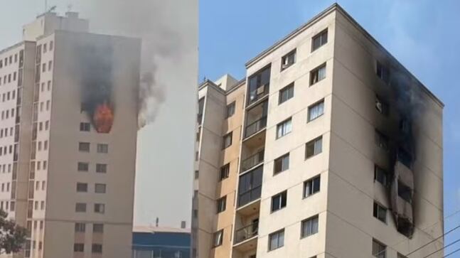 Casal e criança morreram após pularem de sétimo andar de prédio em chamas
