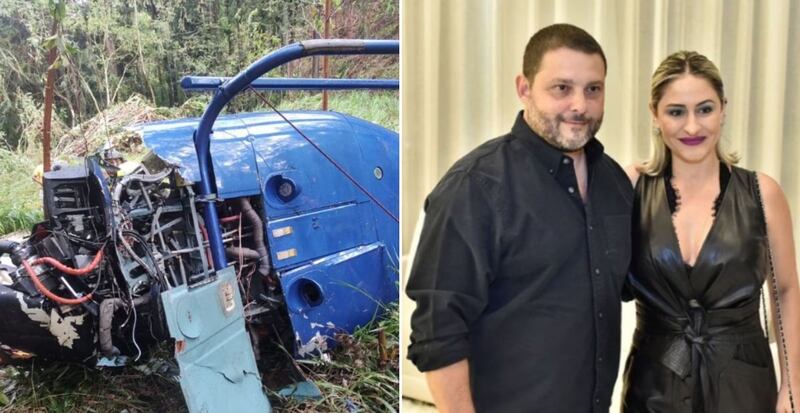 Filha deles de 11 anos e o piloto sobreviveram.