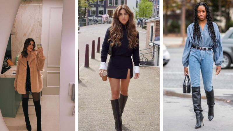 looks com bota de cano alto