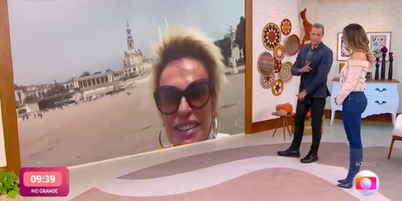 Ana Maria Braga faz entrada ao vivo de Portugal no 'Mais Você'