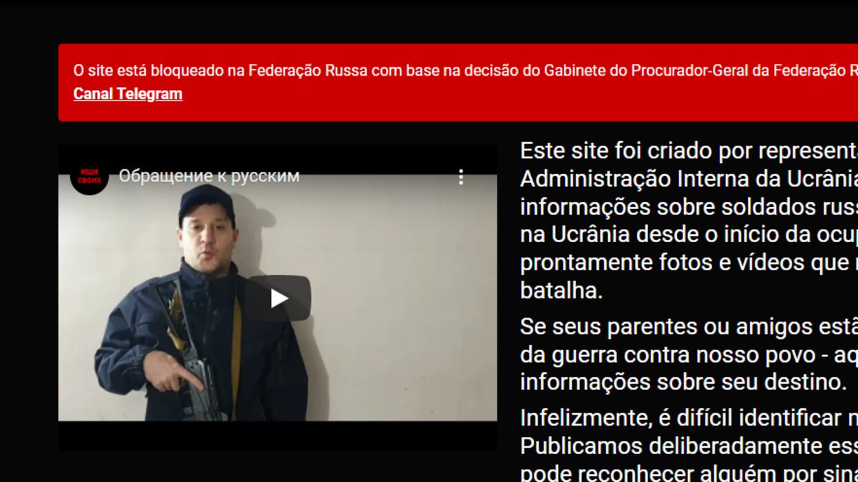 Ucrânia lança este site para que Rússia possa confirmar seus soldados mortos