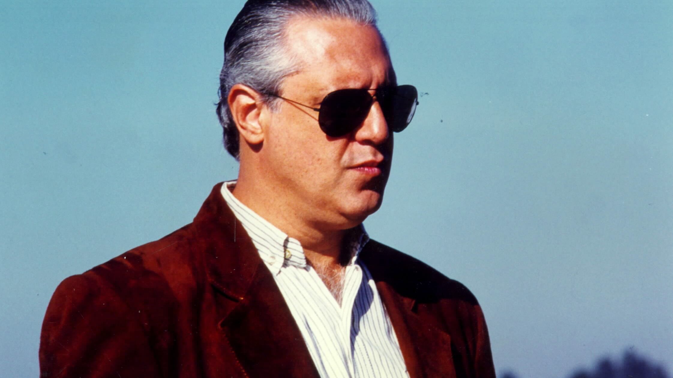 Antonio Fagundes caracterizado como Bruno Mezenga, personagem de "O Rei do Gado"