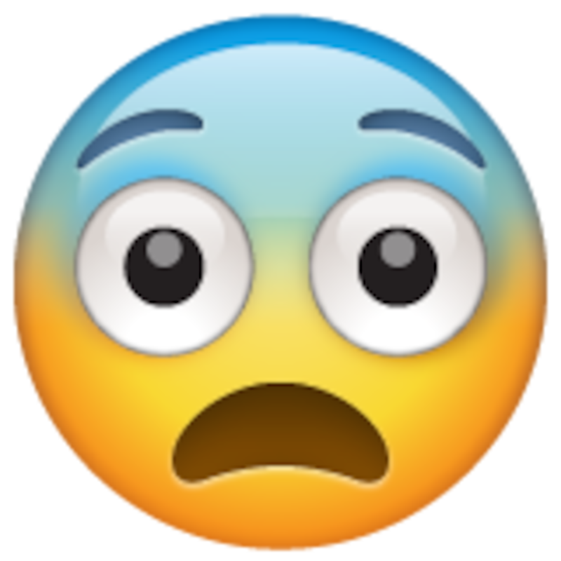 Emoji de cara asustada