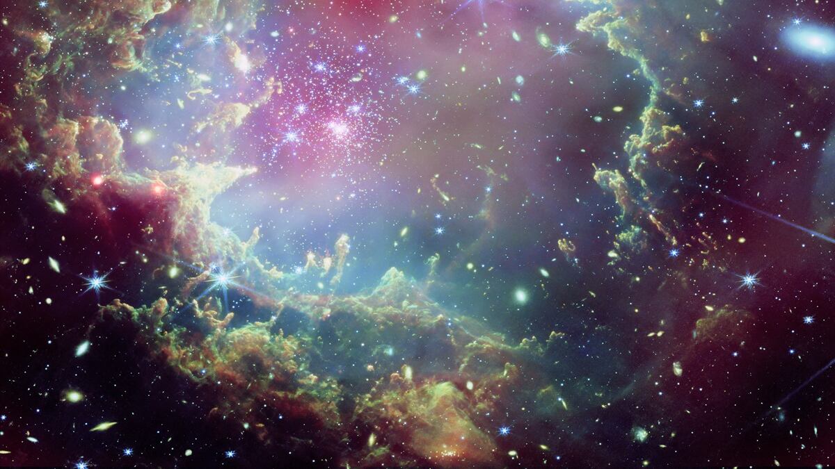 Galaxia NGC 602 ESA Webb, NASA y CSA, P. Zeidler