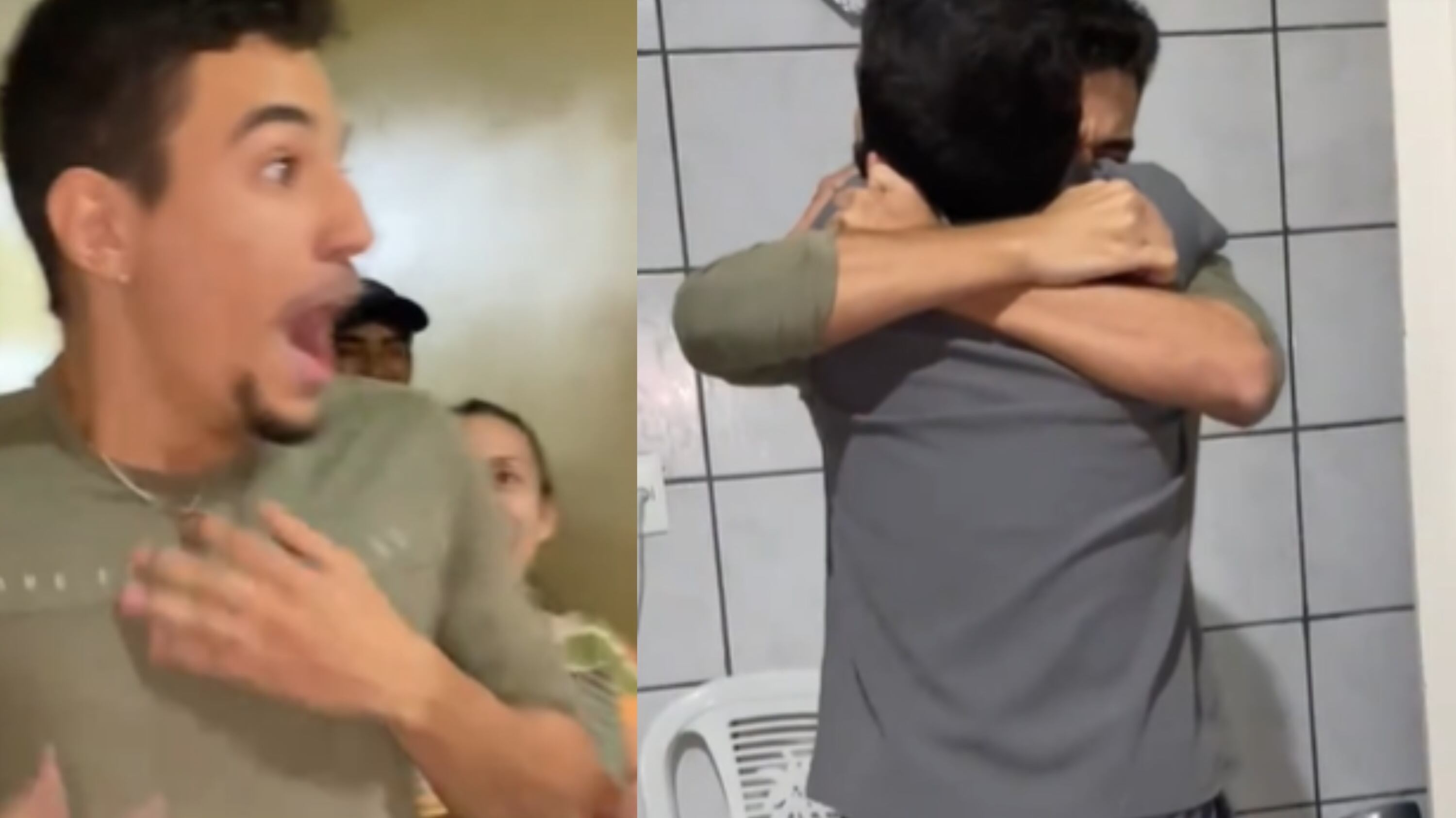 Jovem viraliza e emociona a web ao fazer surpresa de aniversário para o irmão após um ano morando fora
