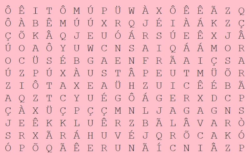 Caça-palavras de feriado