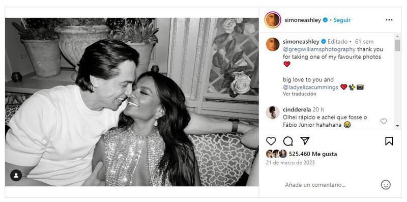 Simone Ashley junto a su novio, Constantin “Tino” Klein