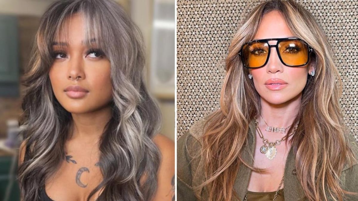 Cabello mechas invertidas