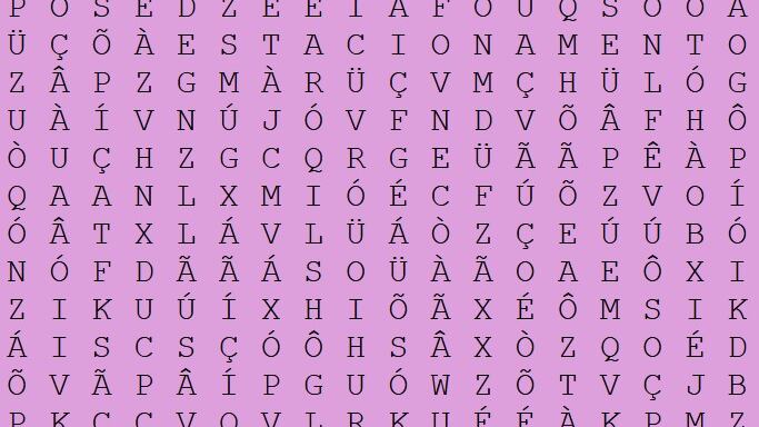 Caça-palavras estacionamento