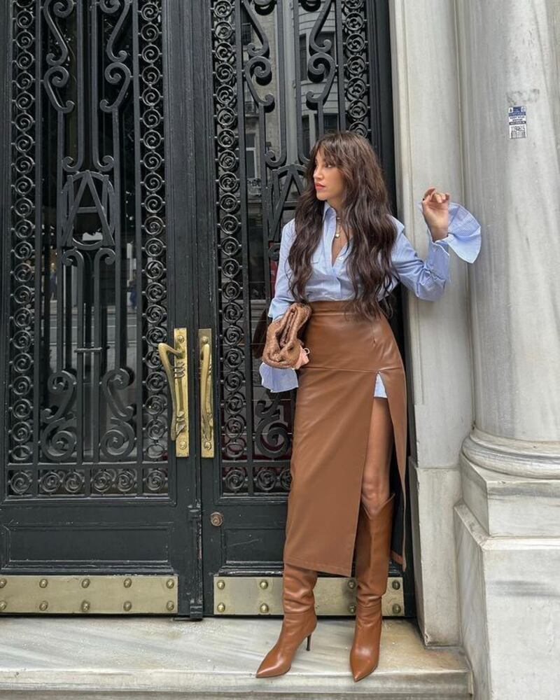 Faldas largas con botas