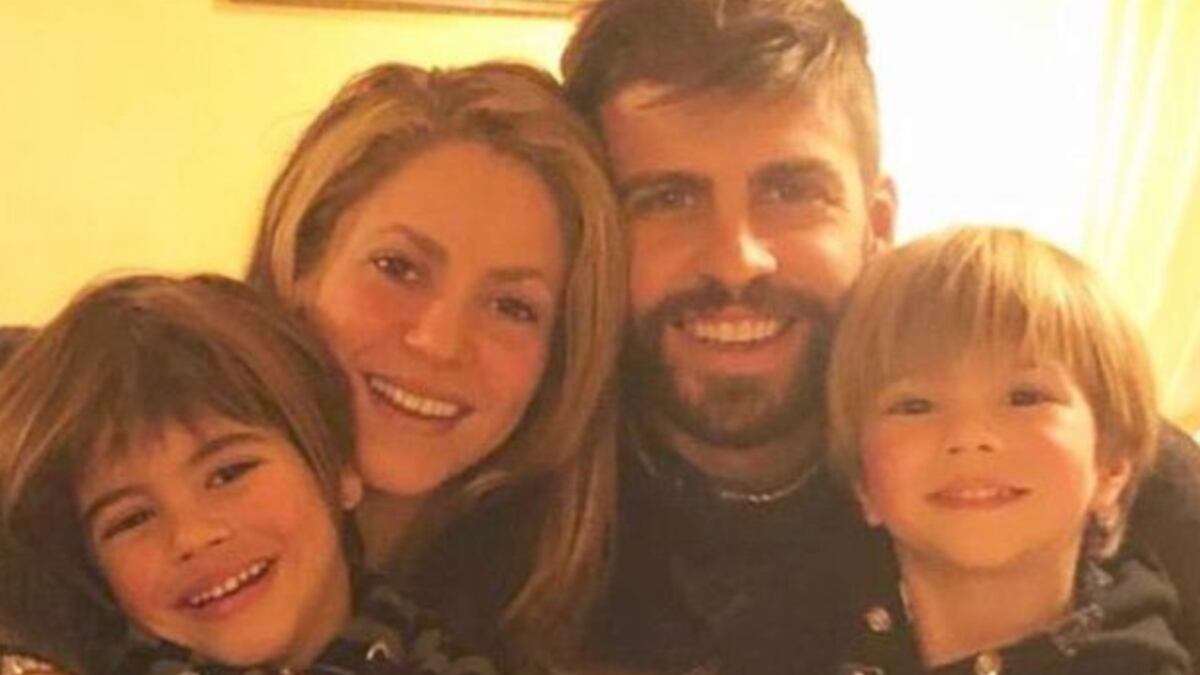 Shakira y Piqué con hijos