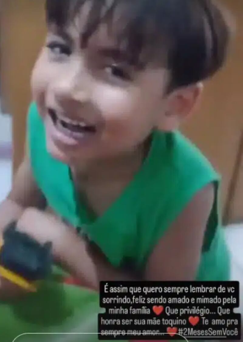 Mãe publicou no Instagram.