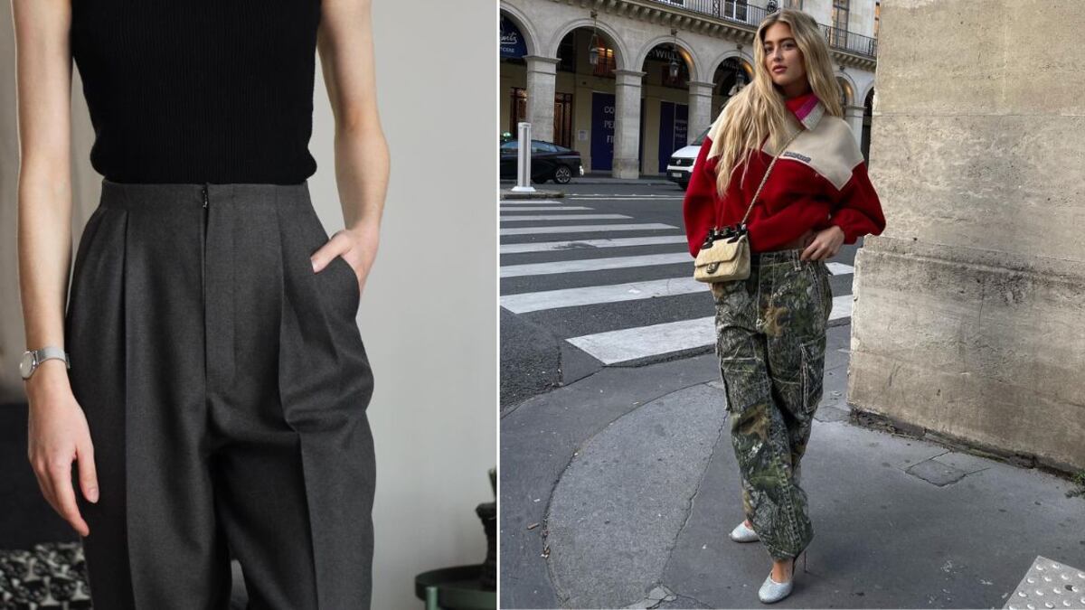 Los pantalones con pinzas y los cargo reinarán durante 2025