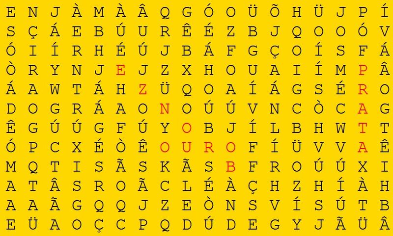 Caça-palavras pódio