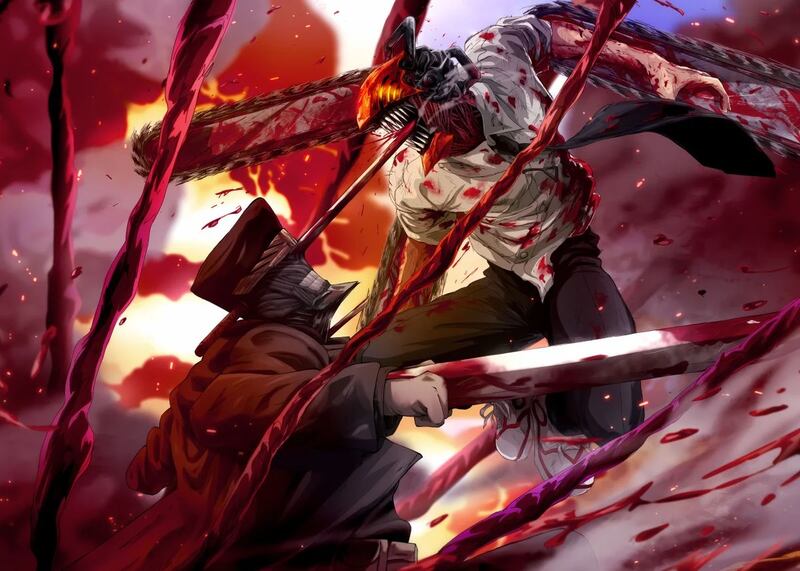 Una brutal tributo en cosplay nos transporta a la pelea sangrienta entre Chainsaw Man y Katana Man.