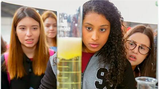 Vestibulandos em feira das profissões da USP