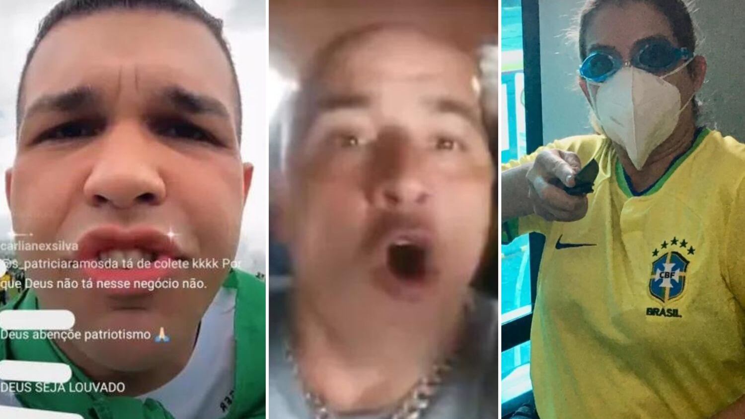 Eles fizeram postagens nas redes sociais