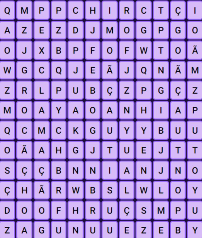 Encontre 'situação', 'exclamação' e 'pontuação' no caça-palavras o mais rápido possível