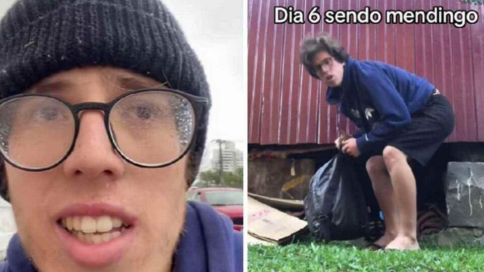Tiktoker vira morador de rua por 30 dias