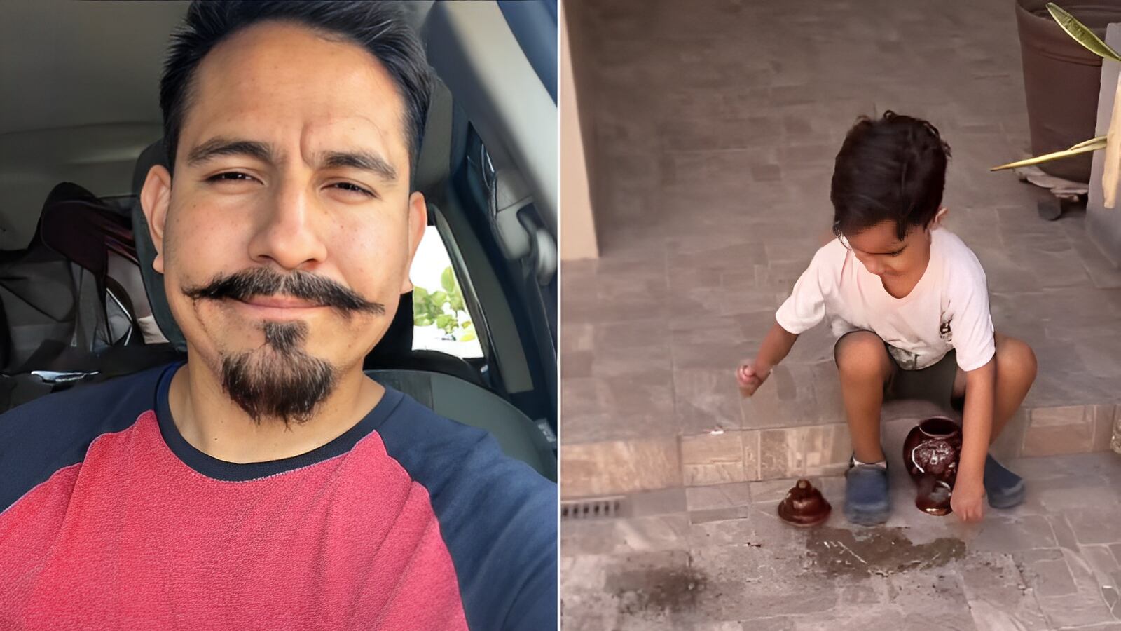 Pai encontra filho brincando com cinzas da avó