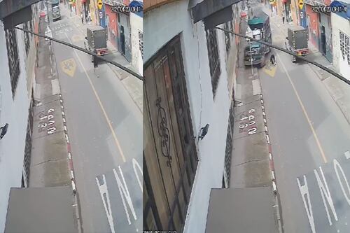 Vídeo: manobra de caminhão evita a morte de um cidadão