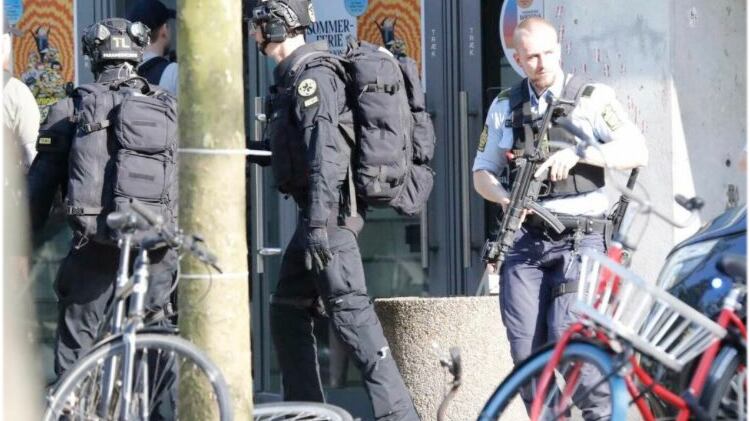 Policiais armados se preparam para invadir o shopping onde jovem disparou contra o público