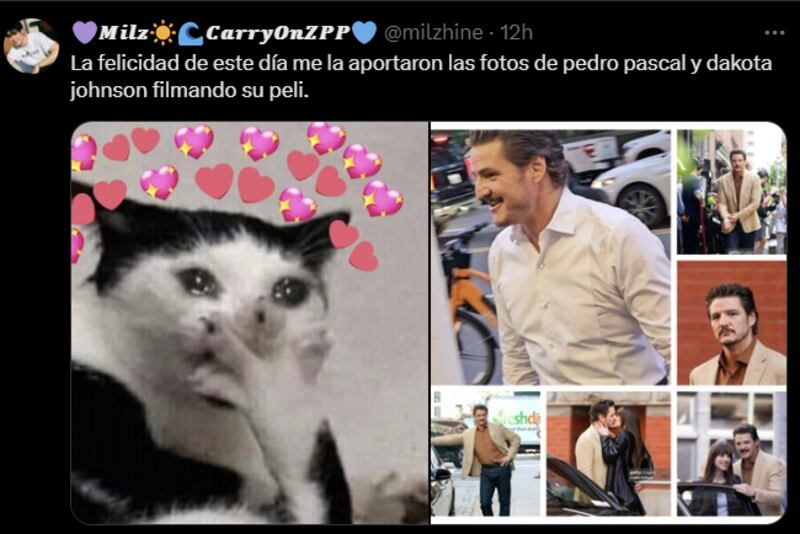 Reacción beso Pedro Pascal y Dakota Johnson