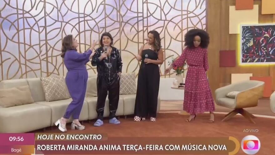 Tati e Valéria recebem Roberta Miranda e Evelyn Castro no Encontro