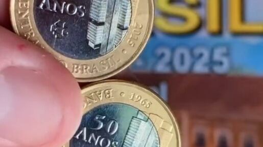 Moeda de 50 anos Banco Central do Brasil
