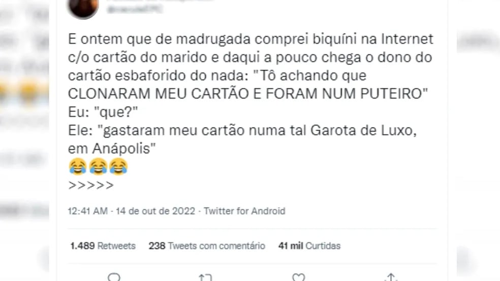 Post de mulher viraliza ao contar confusão feito por marido