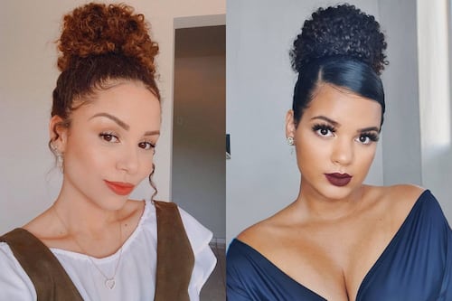 5 penteados lindos e estilosos com coque para cabelos cacheados que você pode fazer em casa