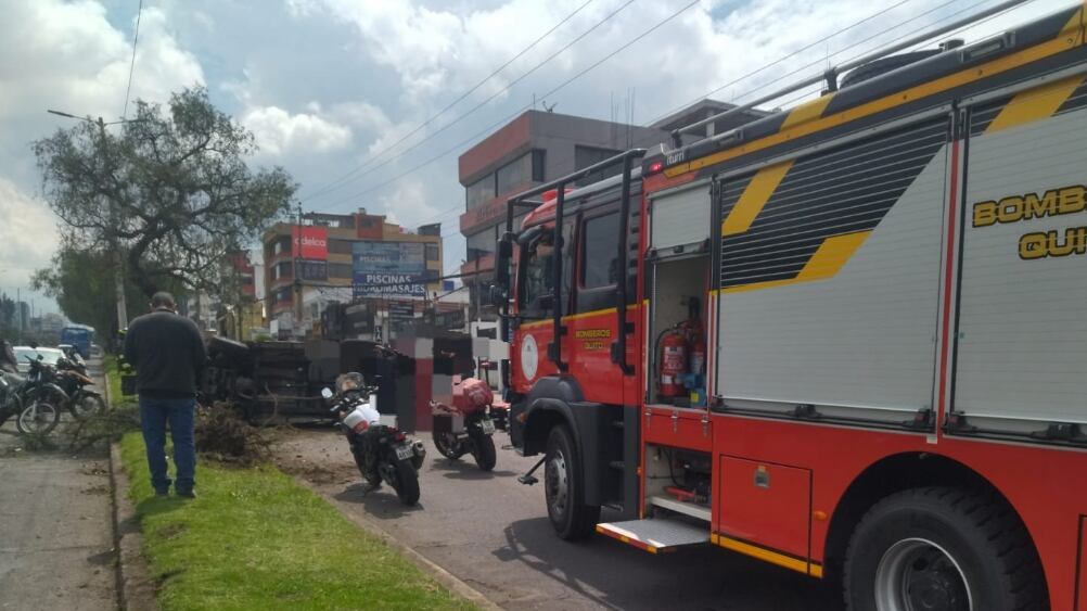 Siniestro de tránsito en la avenida Galo Plaza