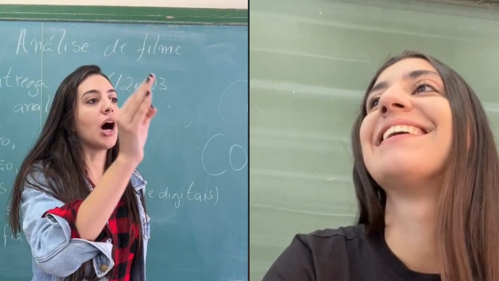 Fernanda mostra o dia a dia do seu trabalho como professora de química nas redes sociais
Print: @prof.fergarcia