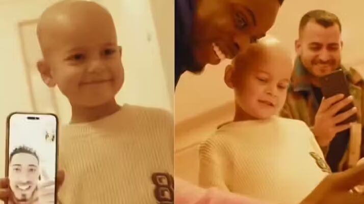 Criança com câncer realiza sonho em videochamada com craque do Real Madrid