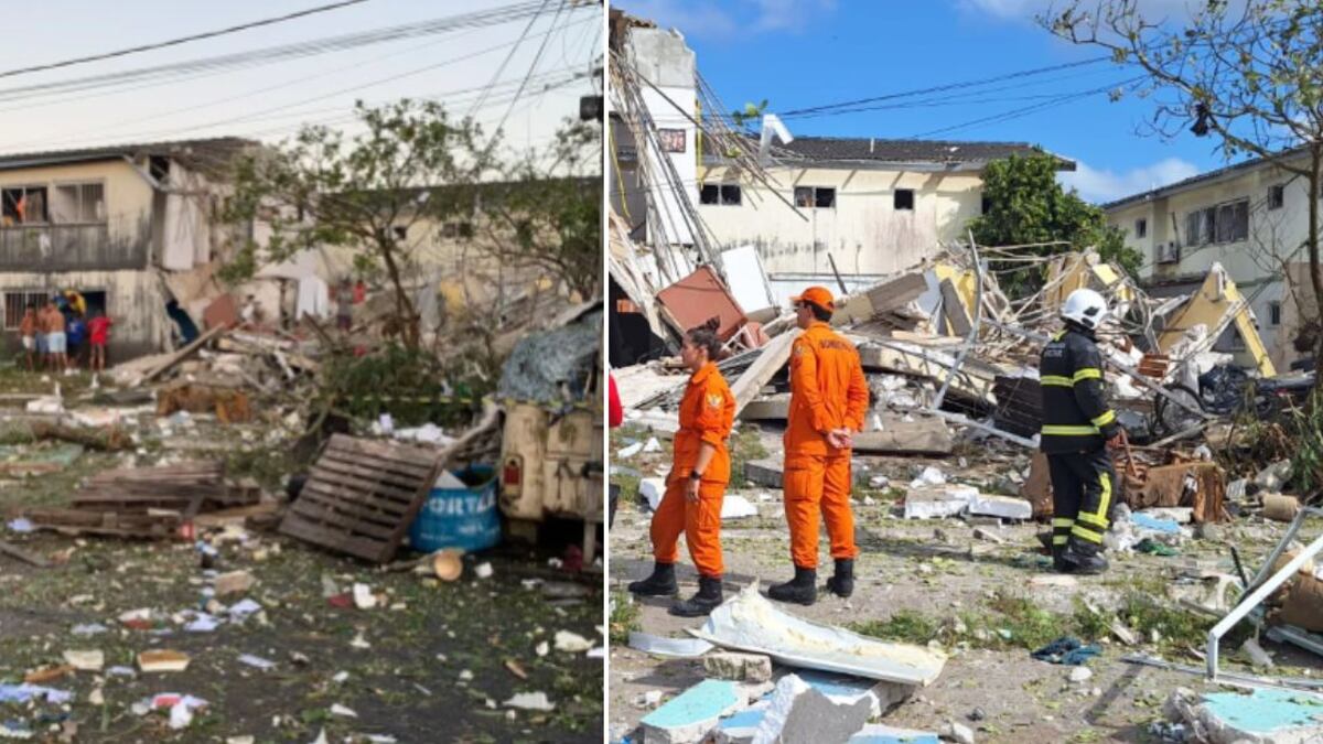 Bombeiros ainda atuam no local e dizem que cinco ficaram feridos.