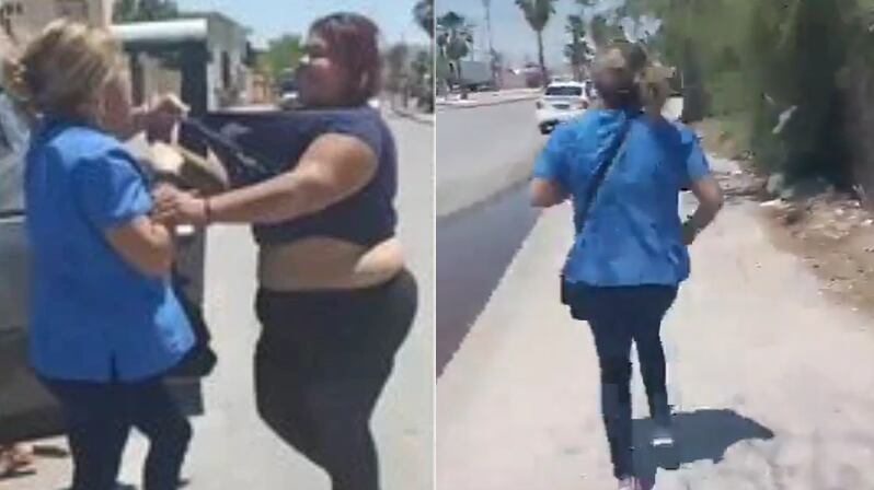 Vídeo mostra momento em que mulher encontra pai e tia saindo de motel