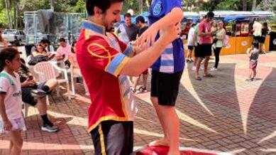 A ideia do Mundo do Circo SP é que os pais participem das oficinas junto com seus filhos