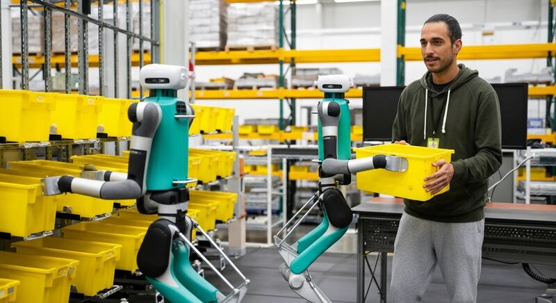 Robots de Amazon / Imagen generada por Whisk-FW