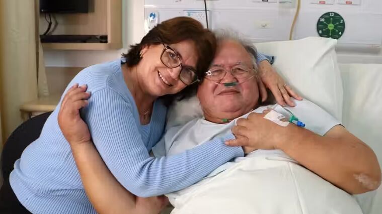 Em um hospital em SC, Severino e Lucenir descobriram que são irmãos após 56 anos separados - Foto: Reprodução/ Engeplus