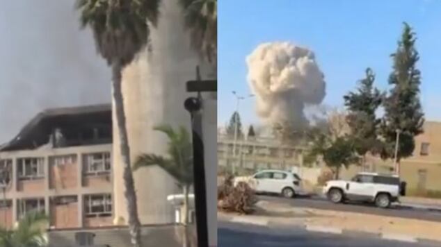 Foto del Hospital bombardeado en Israel.