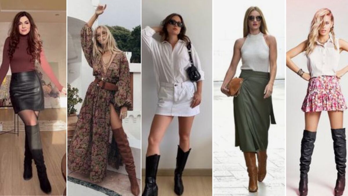 Botas vaqueras en tendencia 2024 para combinar las minifaldas y los vestidos